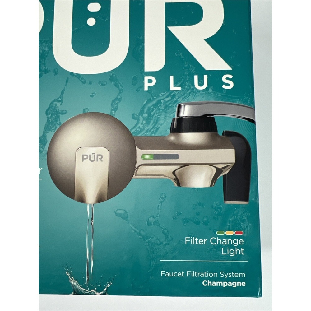 PUR Plus Faucet Filtration System Max Ion Filter Technology Champagne Finish C25 - Picture 4 of 13